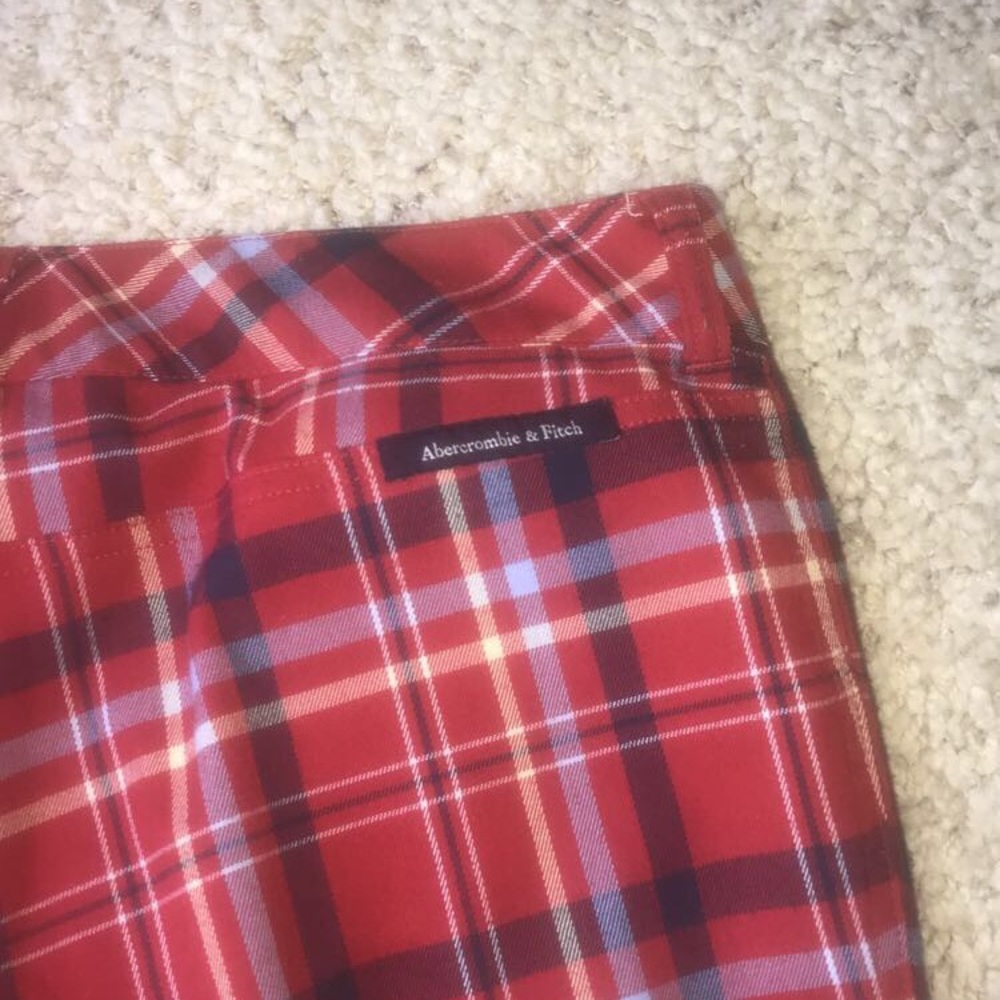 NEW  ABERCROMBIE AND FITCH plaid jeans